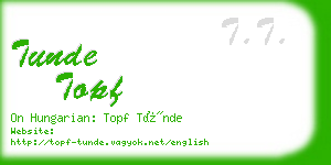 tunde topf business card